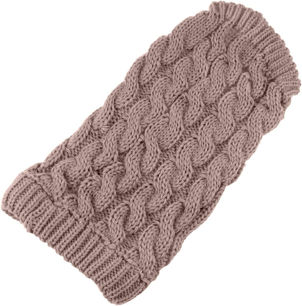 Pet Dog Turtleneck Knitting Sweater Coat Winter Warmer Thickening Pullover Knitwear Crochet Coat Clothes for Small Medium Large Dog Puppy Cat (M, Pink)