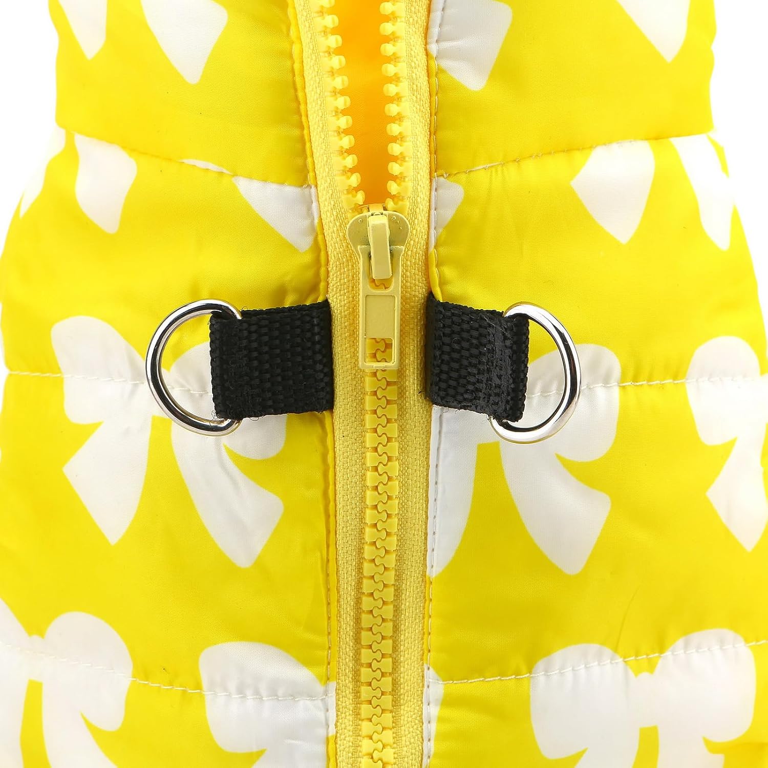 SMALLLEE_LUCKY_STORE Small Dog Cat Winter Coat Harness Jacket with D-ring Boy Girl Pet Puppy Comfort Padded Bomber Vest No Pull Chihuahua Clothes Pink Bows XS