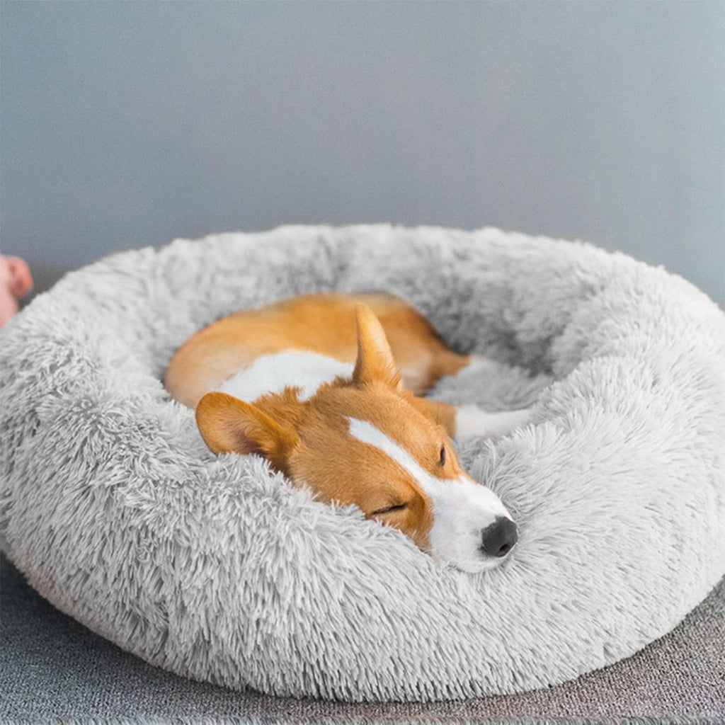 UUEMB 50cm Calming Dog Cat Bed, Plush Donut Pets | ObaPet
