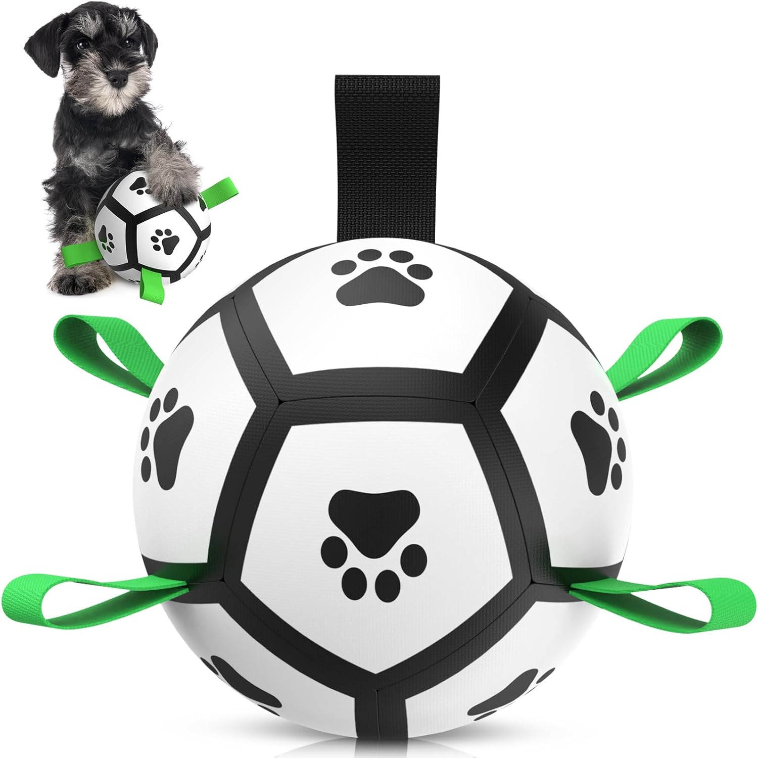 HETOO Interactive Dog Football Toys with Grab Tabs, Durable Dog Water Balls for Small Medium Breed, Indoor & Outdoor