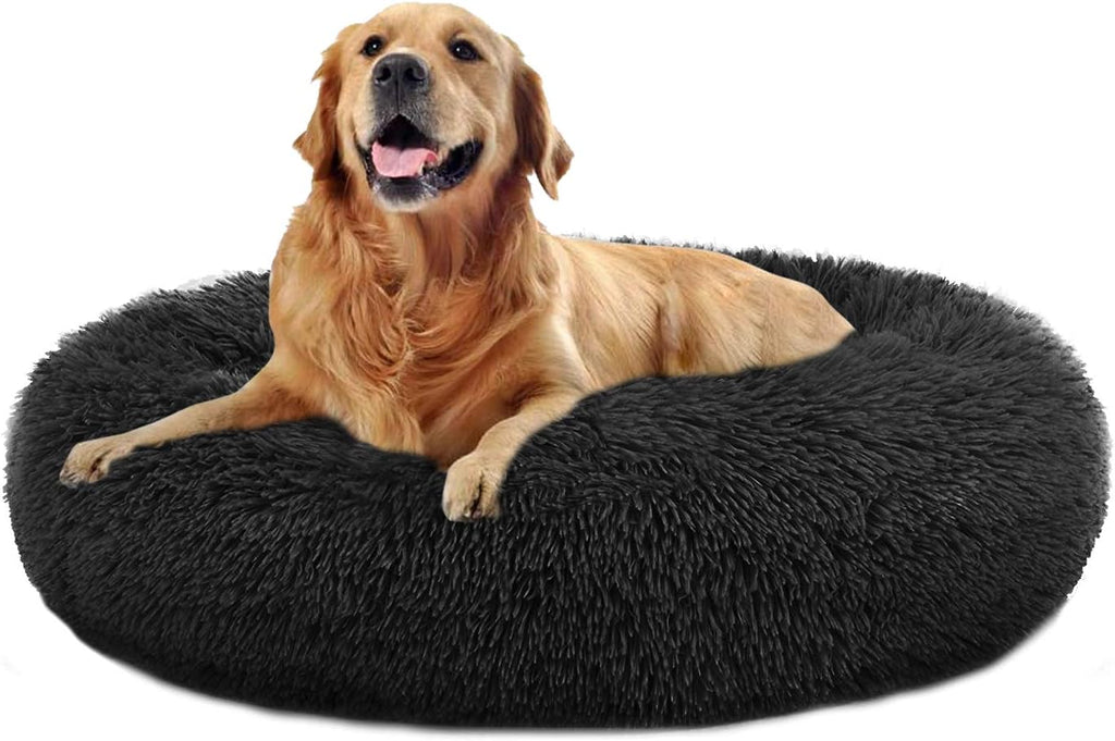 MFOX Calming Dog Bed Cat Bed Donut, Faux Fur | ObaPet