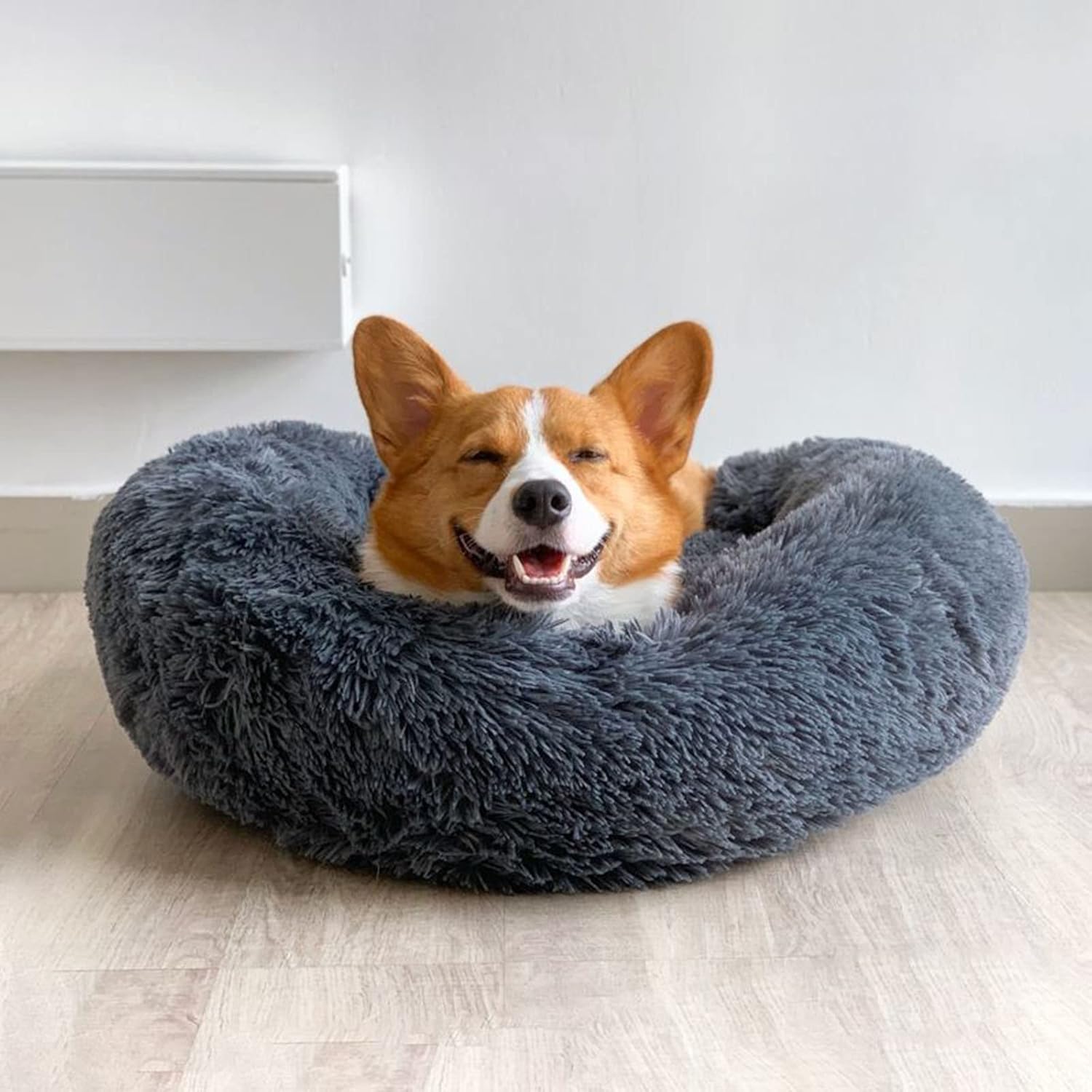 Enjamoy Plush Donut Dog Bed, Calming Round Dog | ObaPet