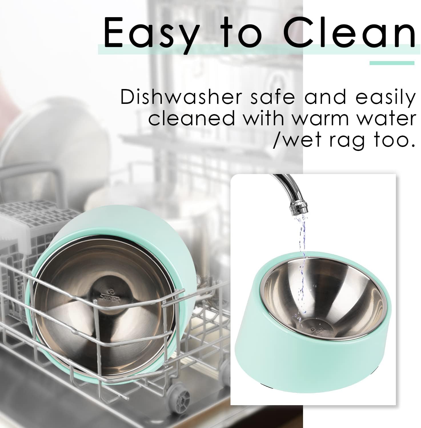 SuperDesign Mess Free 15° Slanted Bowl for Dogs | ObaPet