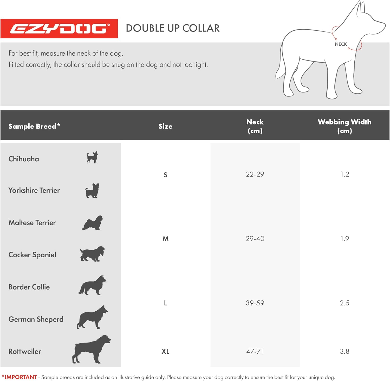 EZYDOG Double Up Dog Collar | ObaPet