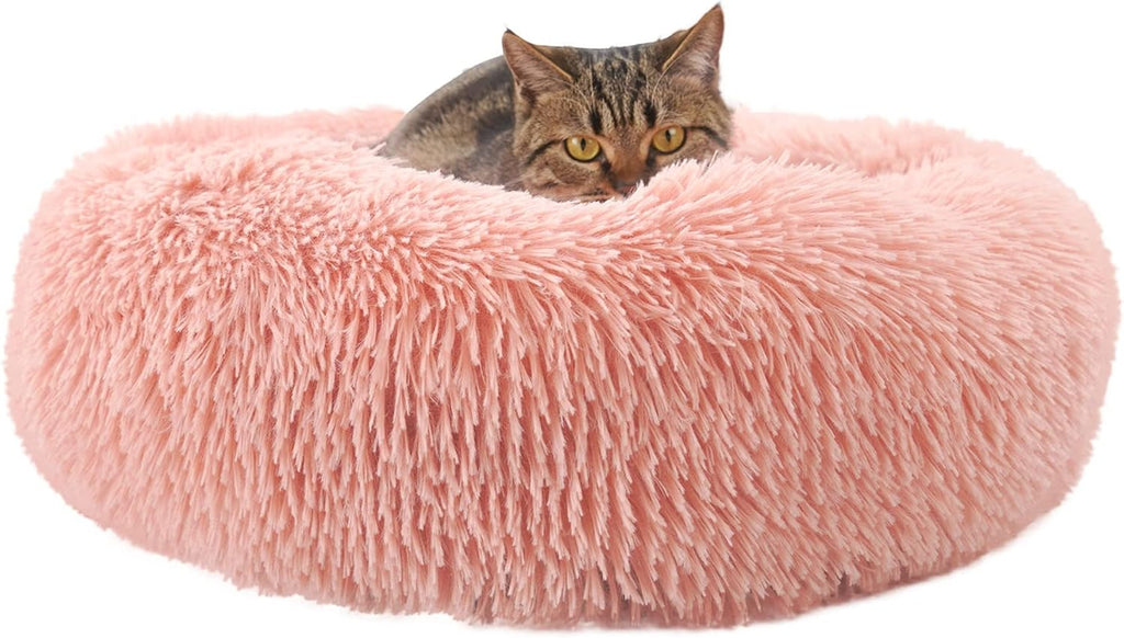 Enjamoy Plush Donut Dog Bed, Calming Round Dog | ObaPet