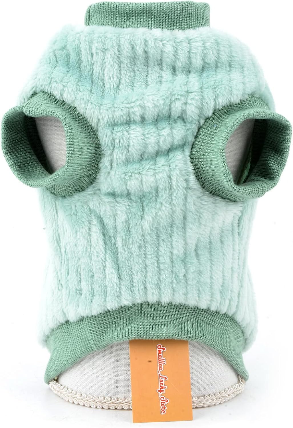 SMALLLEE_LUCKY_STORE Pet Ribbed Fleece Jumpers Pullover Sweatshirt for Small Dogs Cat,Puppy Yorkie Chihuahua Warm Sweater Winter Clothes