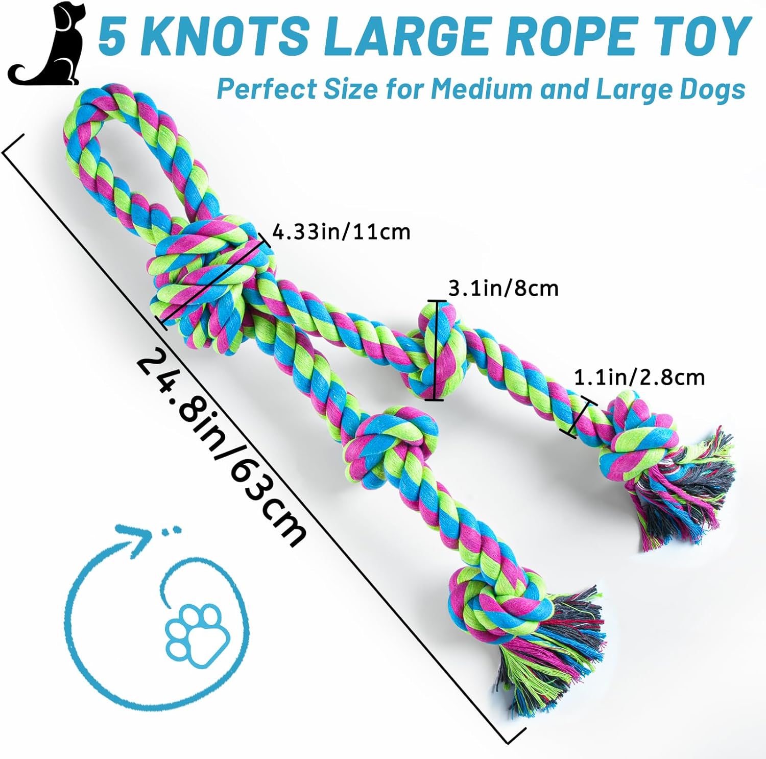 Aitmexcn Dog Rope Toys for Large Medium Dog | ObaPet