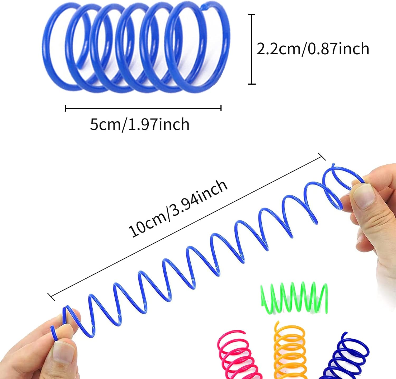 Petnice 12 Pcs Cat Colorful Springs Toys, Cat | ObaPet