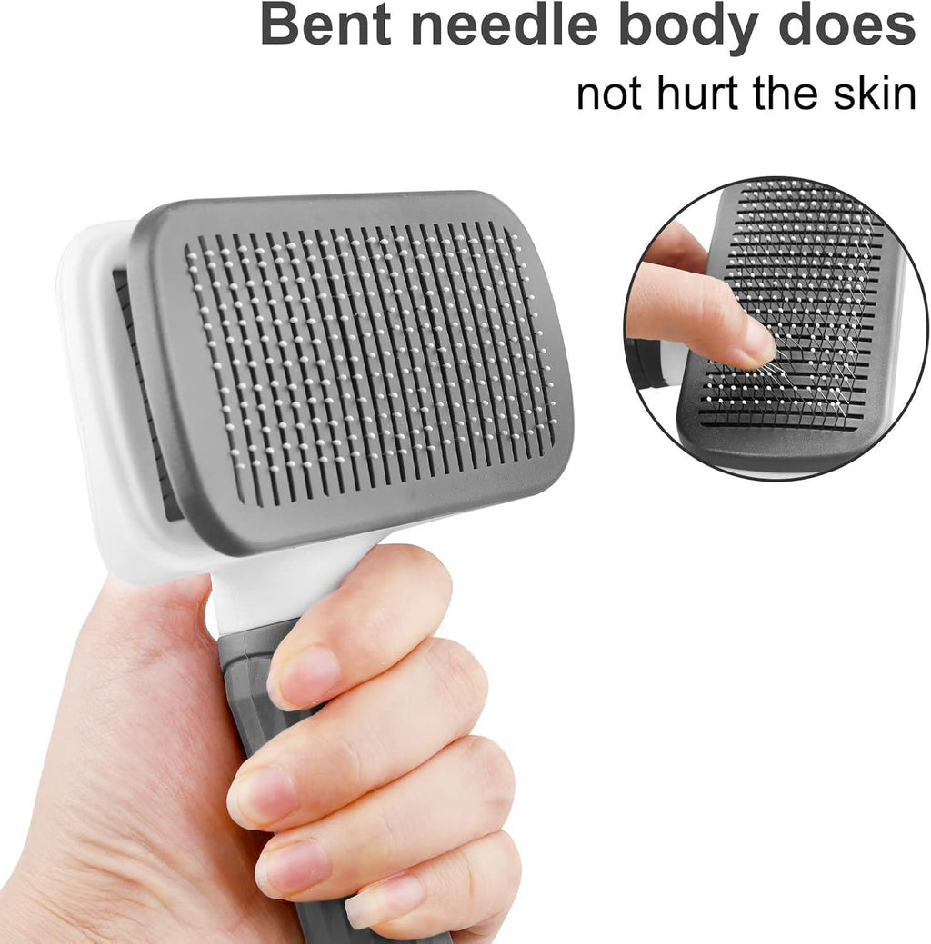 Dog Brush Cat Brush Grooming Comb,Self Cleaning | ObaPet