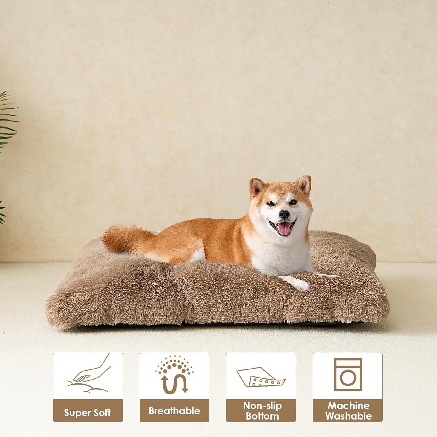 EHEYCIGA Calming Dog Bed Medium, Fluffy Anti | ObaPet