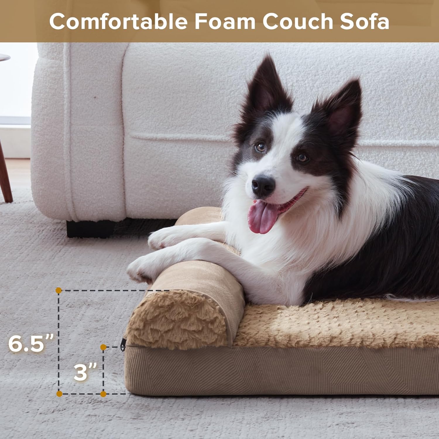 FURTIME Large Dog Bed(89 x 64cm), Orthopedic | ObaPet