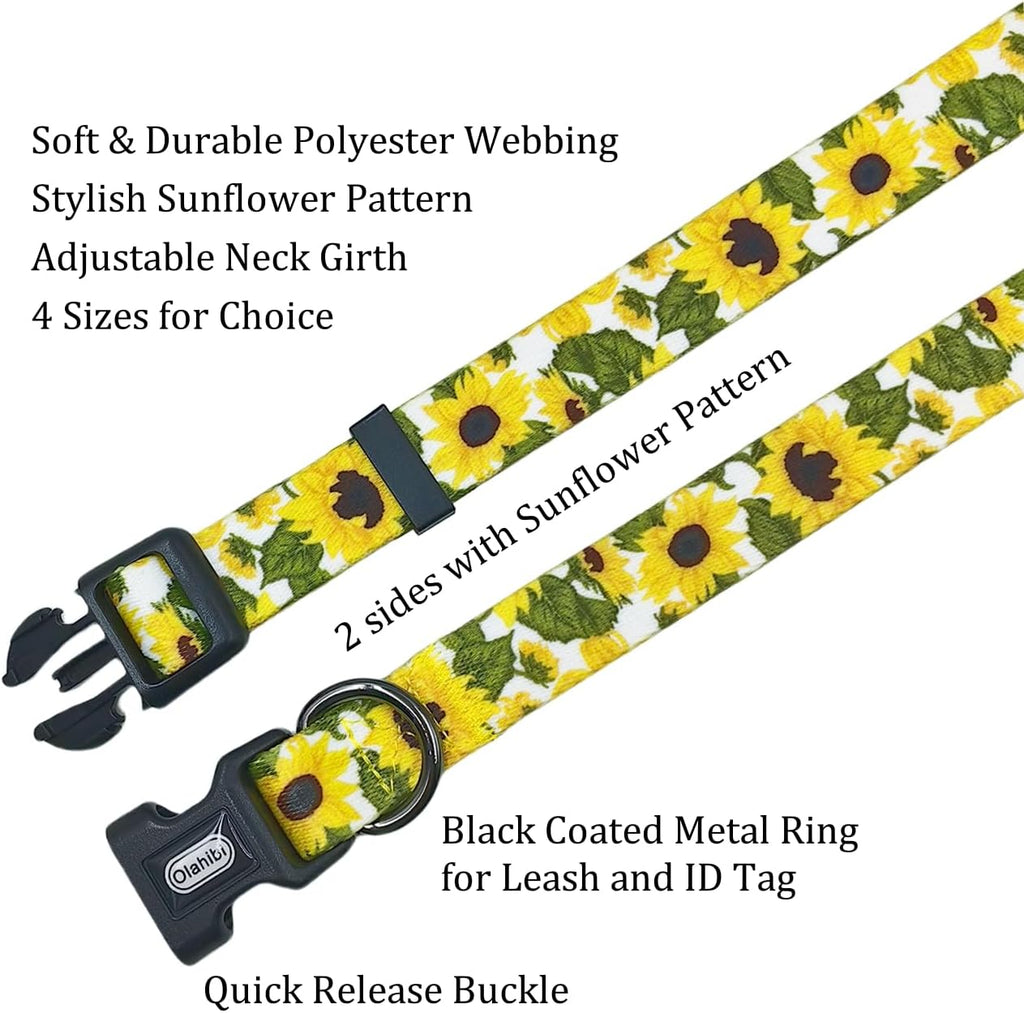 Olahibi Daisy Pattern Dog Collar and Leash | ObaPet