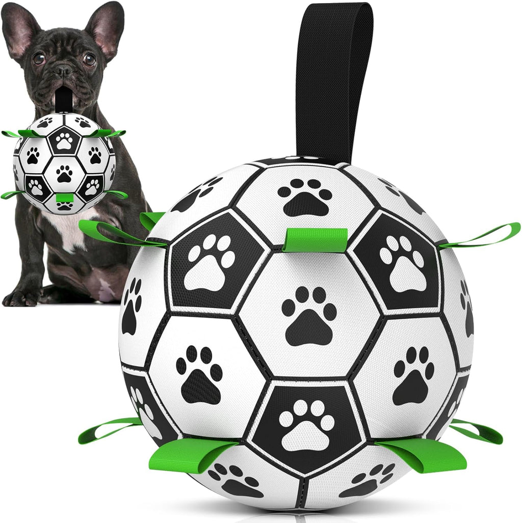 HETOO Interactive Dog Football Toys with Grab Tabs, Durable Dog Water Balls for Small Medium Breed, Indoor & Outdoor