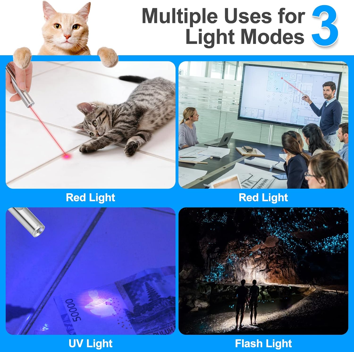 Makerfire 2 in 1 Cat Interactive Toy Dog Cat Catch Exercise Chaser Toy Pet Scratching Training Tool with USB Cable