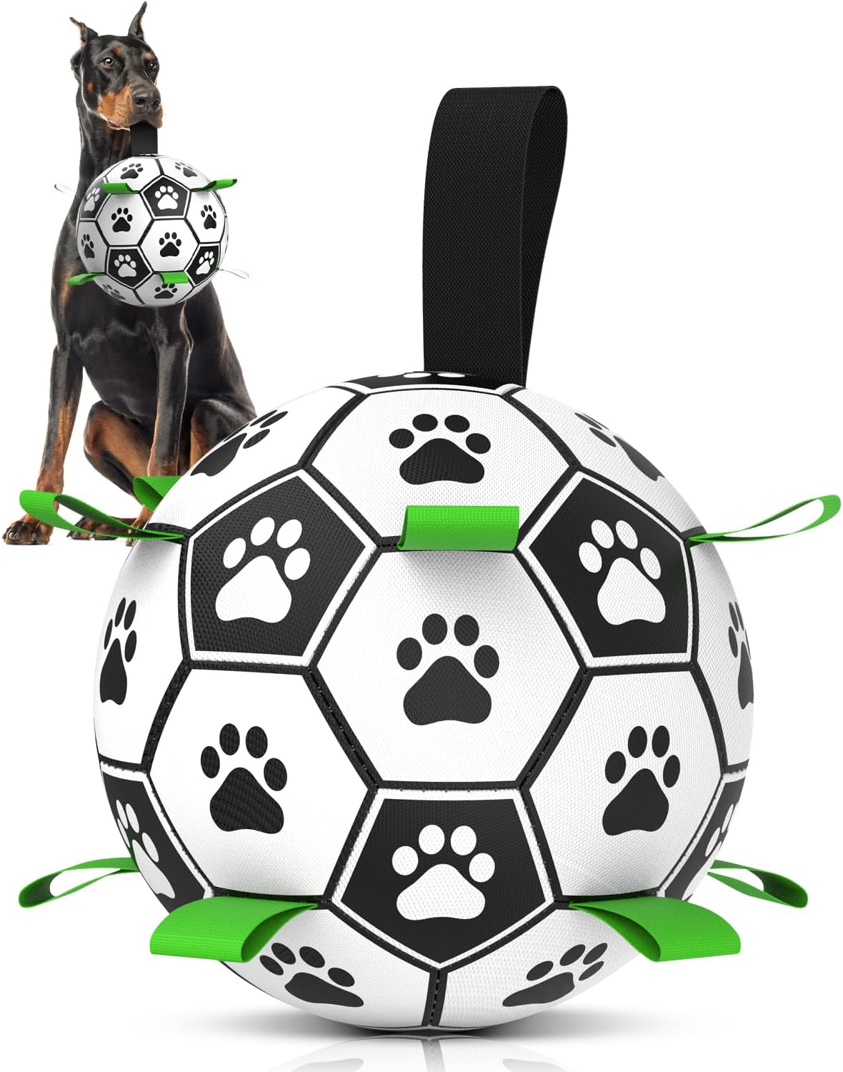 HETOO Interactive Dog Football Toys with Grab Tabs, Durable Dog Water Balls for Small Medium Breed, Indoor & Outdoor