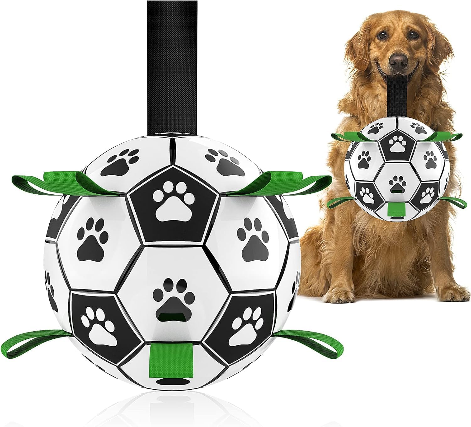 HETOO Interactive Dog Football Toys with Grab Tabs, Durable Dog Water Balls for Small Medium Breed, Indoor & Outdoor