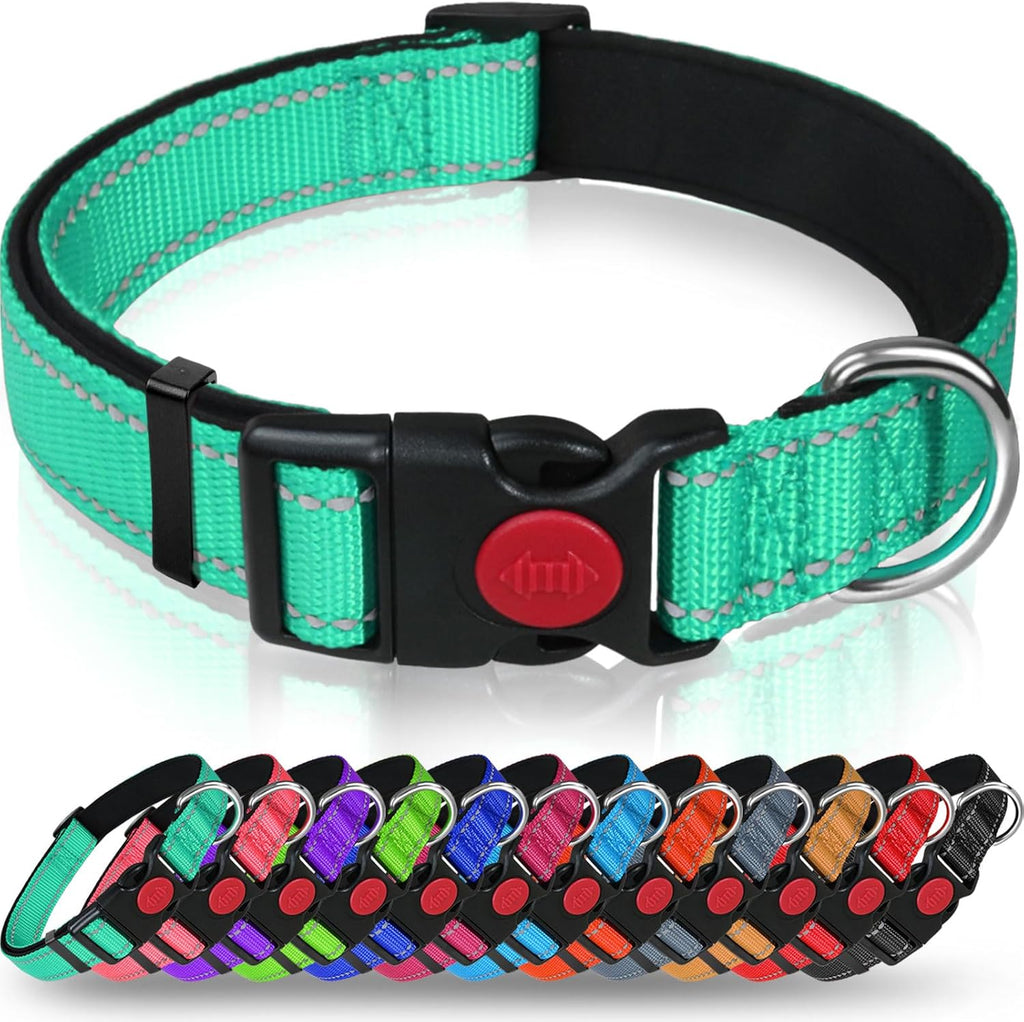 Taglory Reflective Nylon Dog Collar with Safety | ObaPet