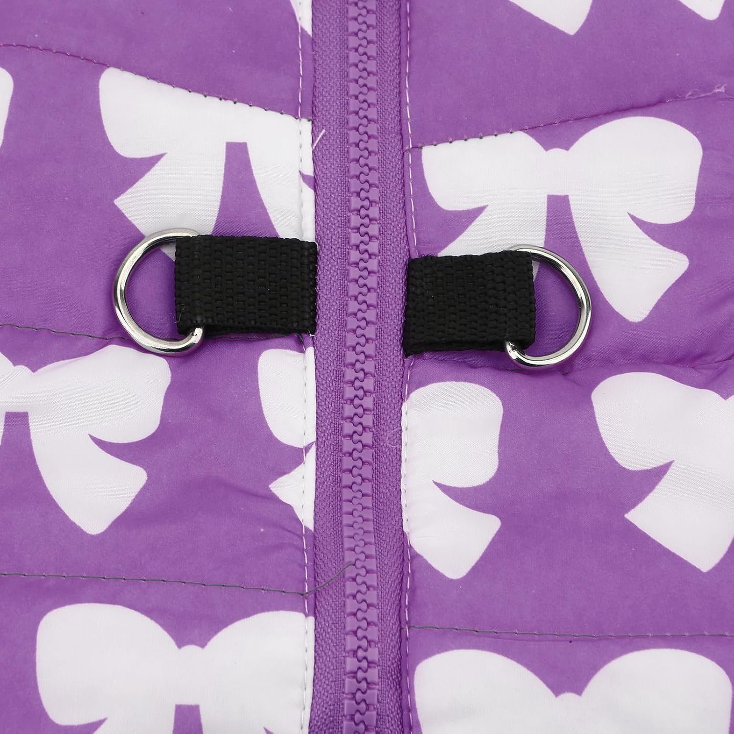 SMALLLEE_LUCKY_STORE Small Dog Cat Winter Coat Harness Jacket with D-ring Boy Girl Pet Puppy Comfort Padded Bomber Vest No Pull Chihuahua Clothes Pink Bows XS