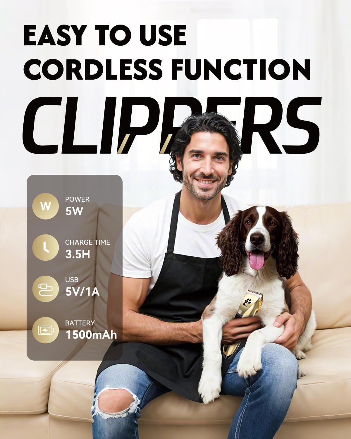 Dog Clippers Cordless, Professional Dog Trimmer, | ObaPet