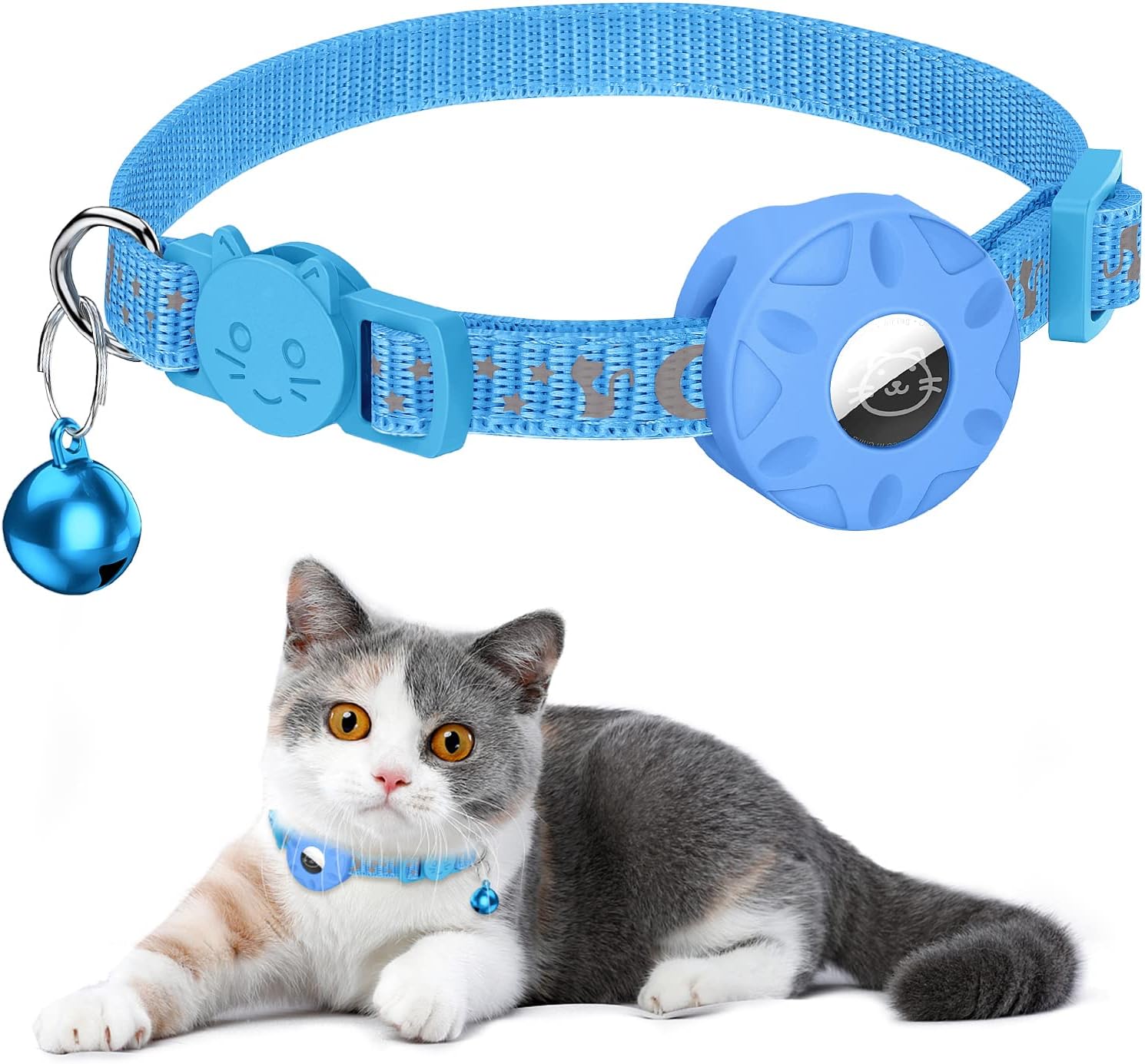 Simket Airtag Cat Collar, Refective Collar for | ObaPet