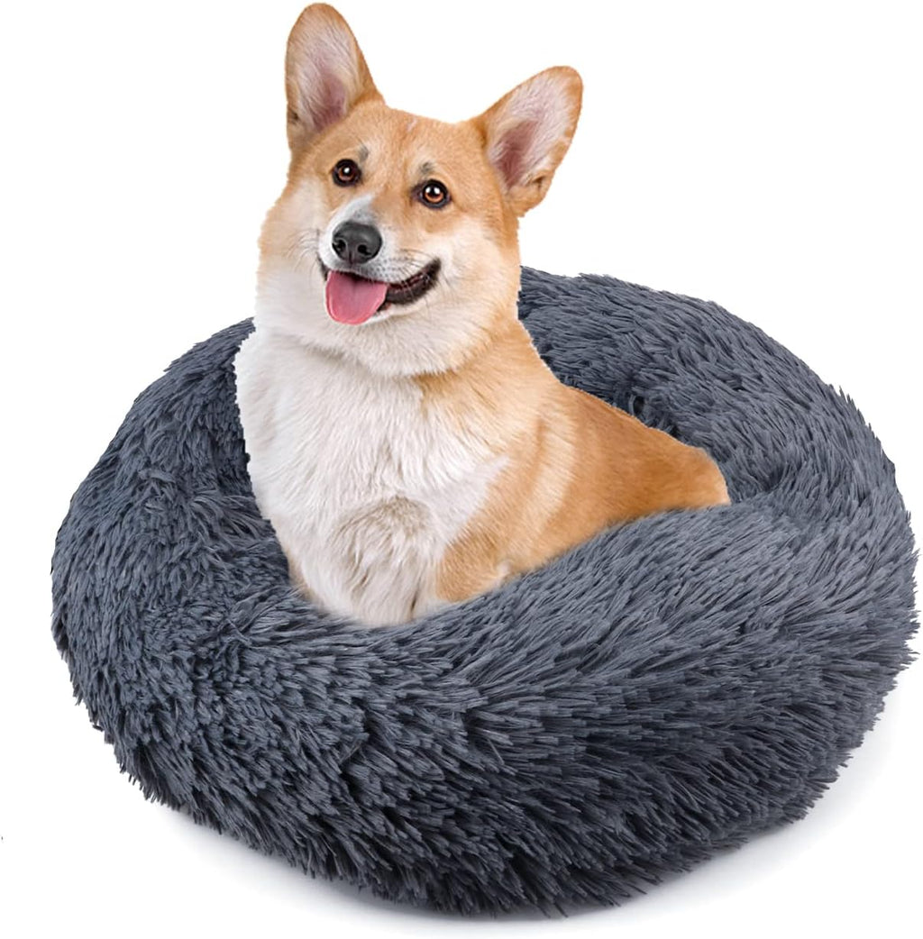 UUEMB 50cm Calming Dog Cat Bed, Plush Donut Pets | ObaPet