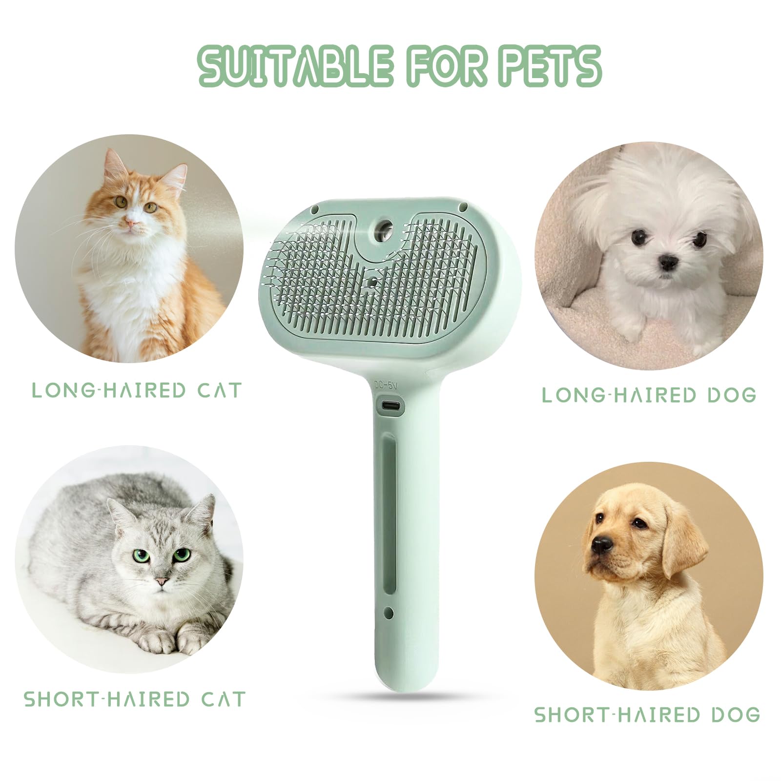 2 in 1 Pet Spray Hair Removal Comb | ObaPet