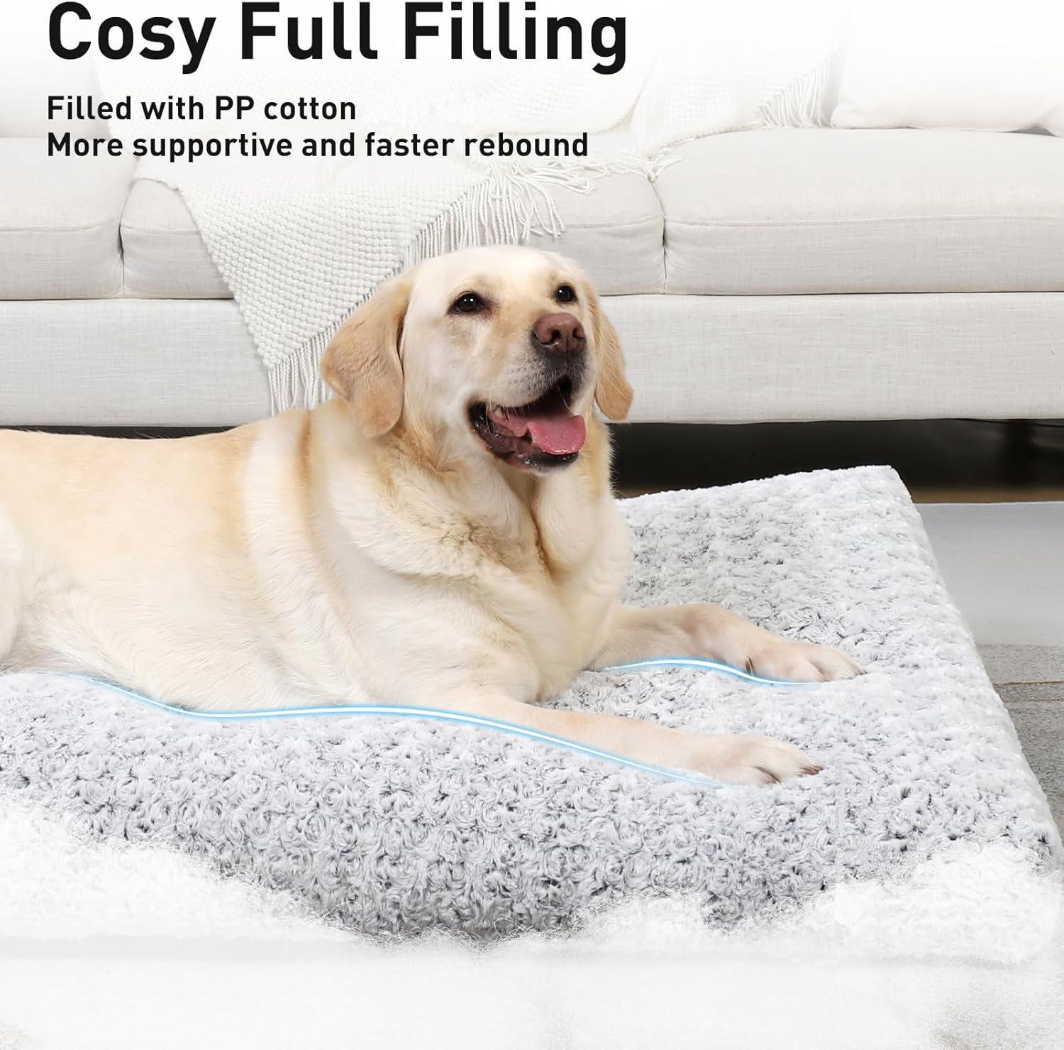 KSIIA Large Dog Bed Washable, Calming Dog Bed, | ObaPet