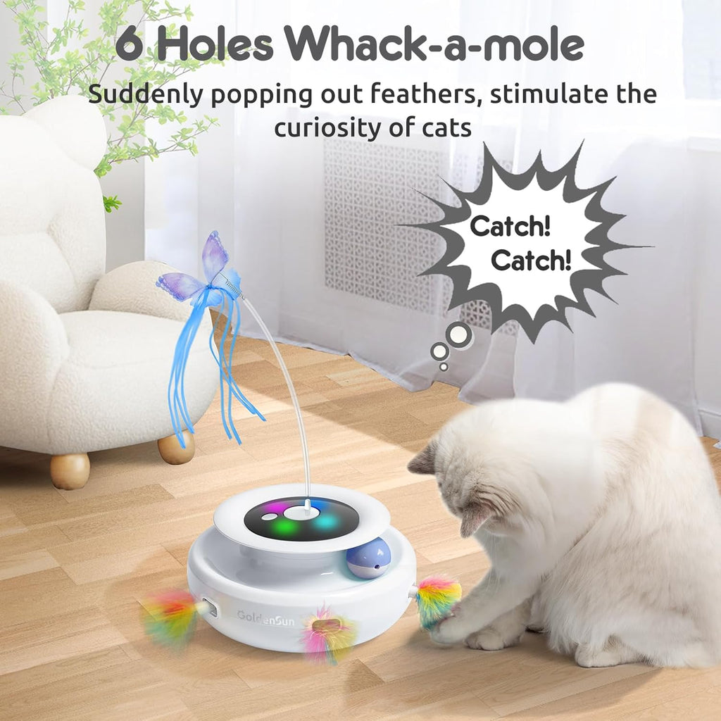 GoldenSun 3-In-1 Interactive Cat Toys for Indoor | ObaPet