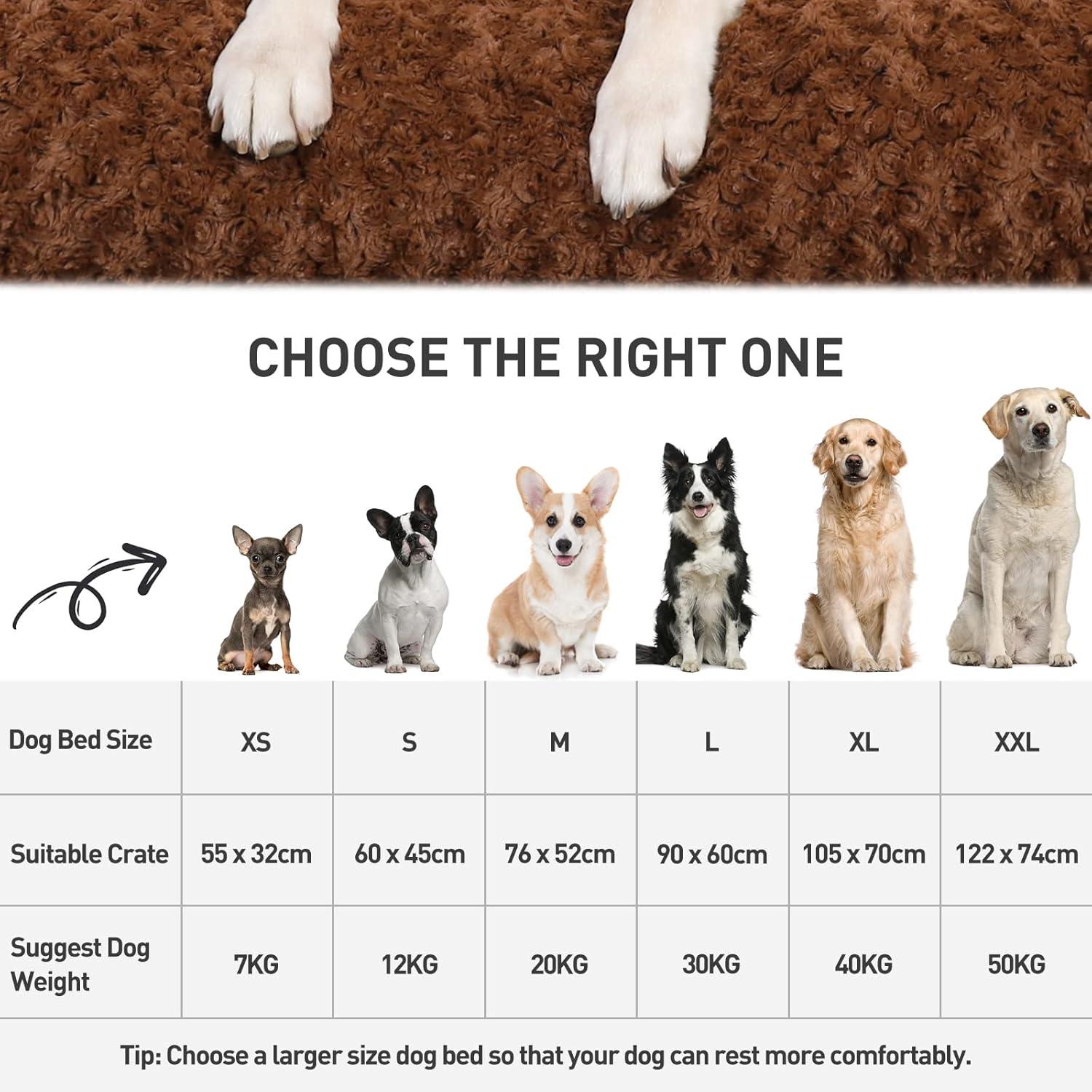 KSIIA Large Dog Bed Washable, Calming Dog Bed, | ObaPet