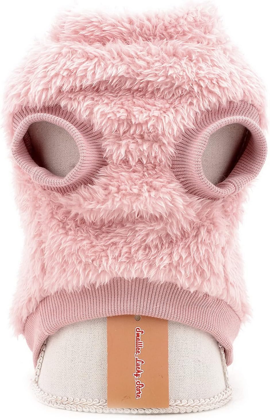 SMALLLEE_LUCKY_STORE Pet Sherpa Fleece Jumper Vest Sweaters Turtleneck Pullover with D-ring Soft Sweatshirt for Small Dogs Cat Puppy Boy Girl Yorkie Chihuahua Warm Fall Winter Clothes,Pink,S