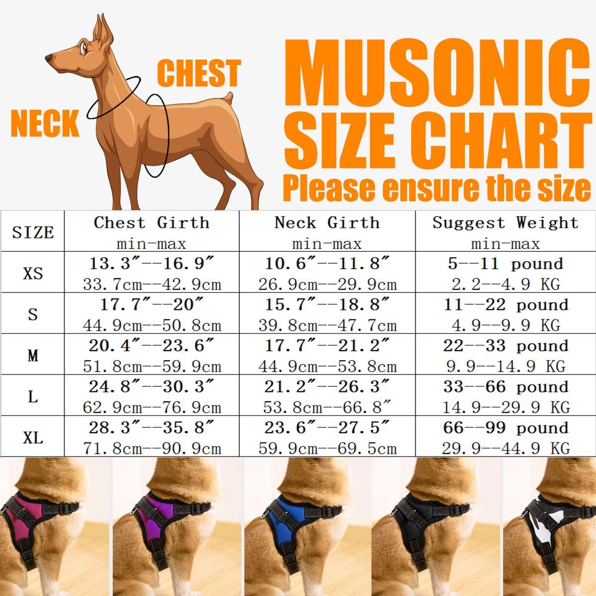 Musonic No Pull Dog Harness Breathable | ObaPet