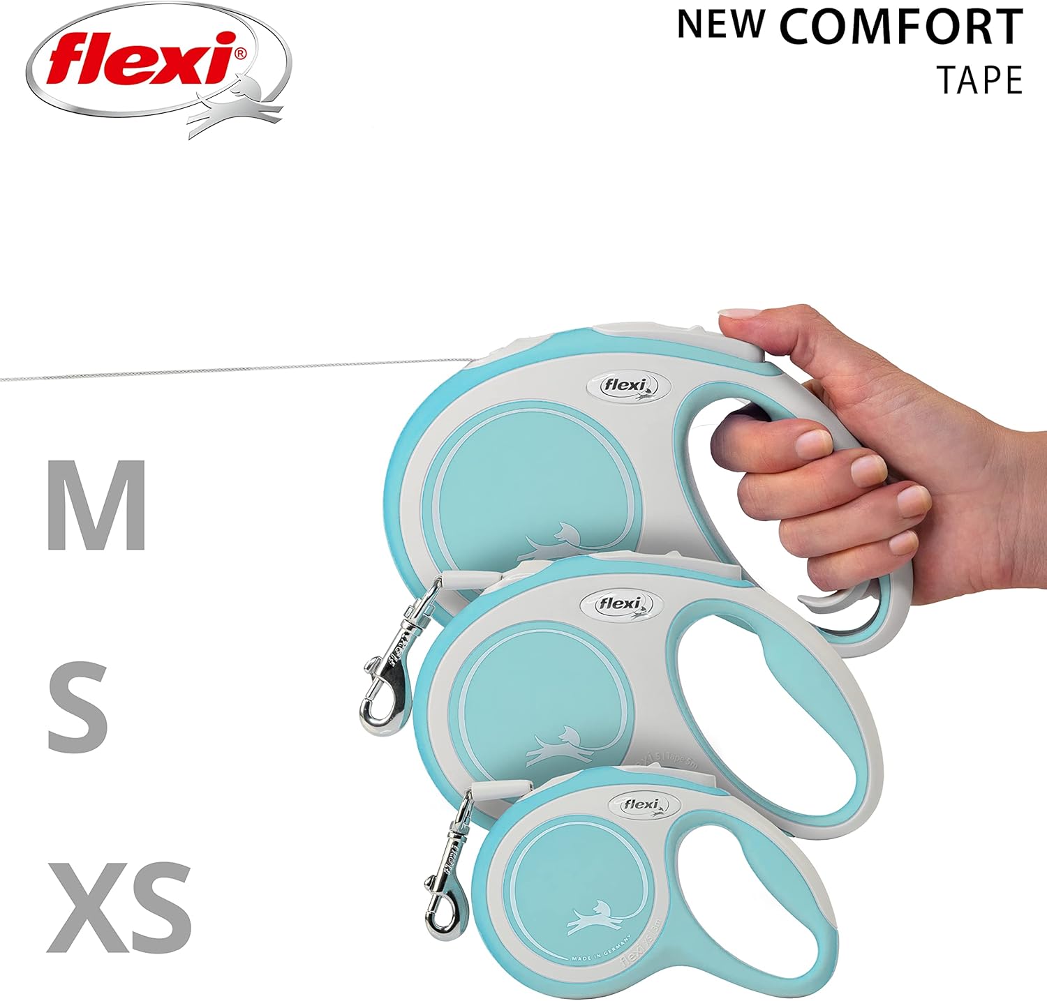 Flexi New Classic Tape Blue Large 8m Retractable | ObaPet