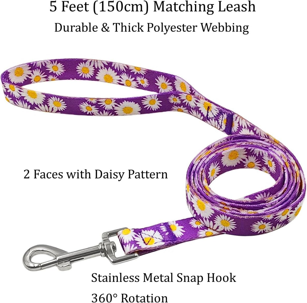 Olahibi Daisy Pattern Dog Collar and Leash | ObaPet