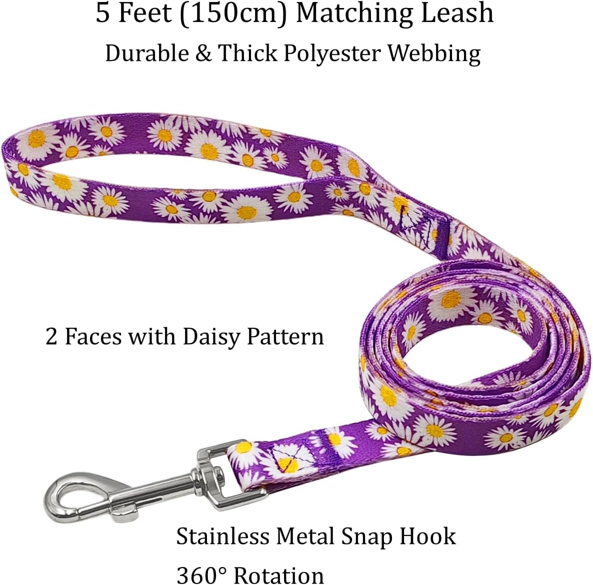 Olahibi Daisy Pattern Dog Collar and Leash | ObaPet