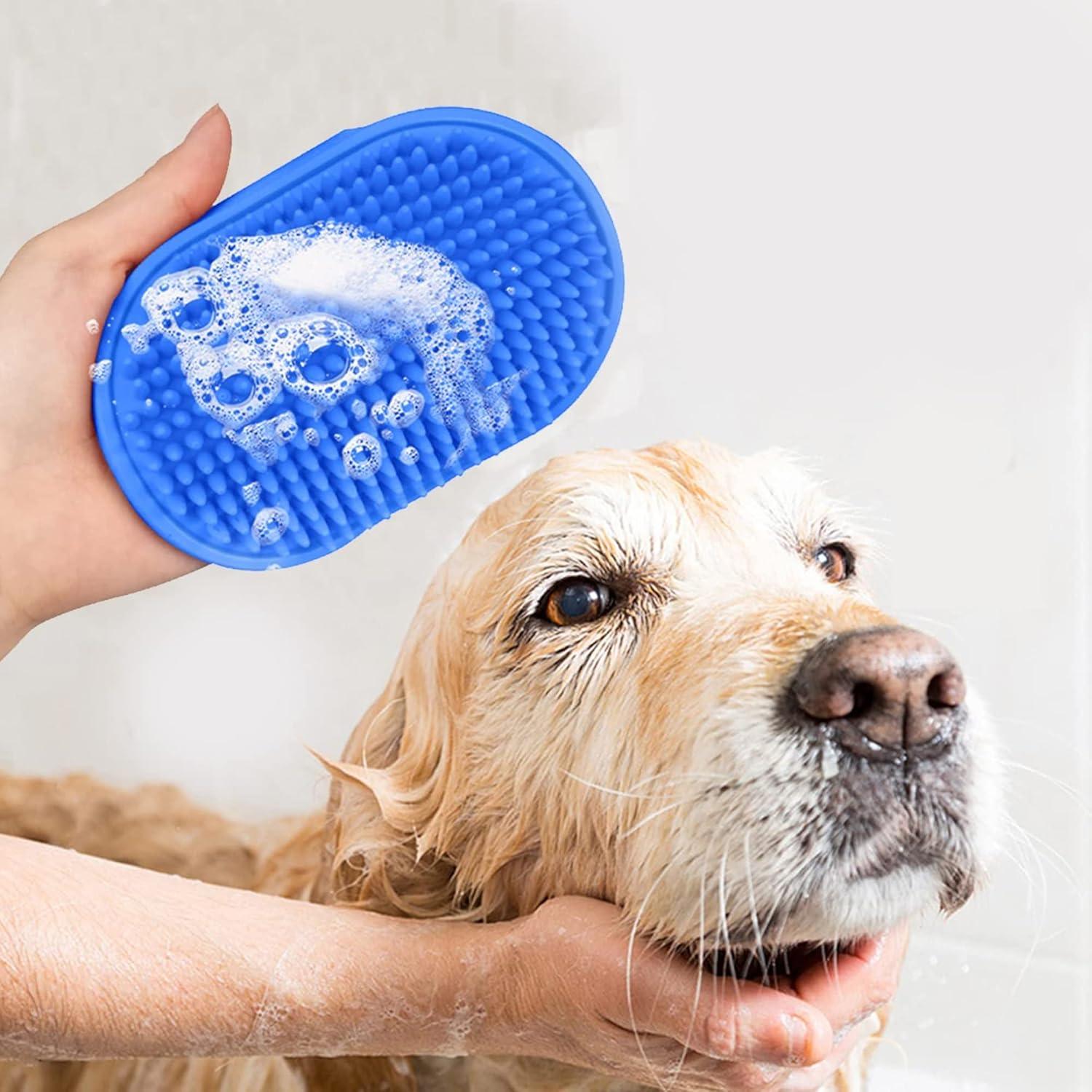 Dog Grooming Rubber Pet Mitt, Flexible Mitt that | ObaPet