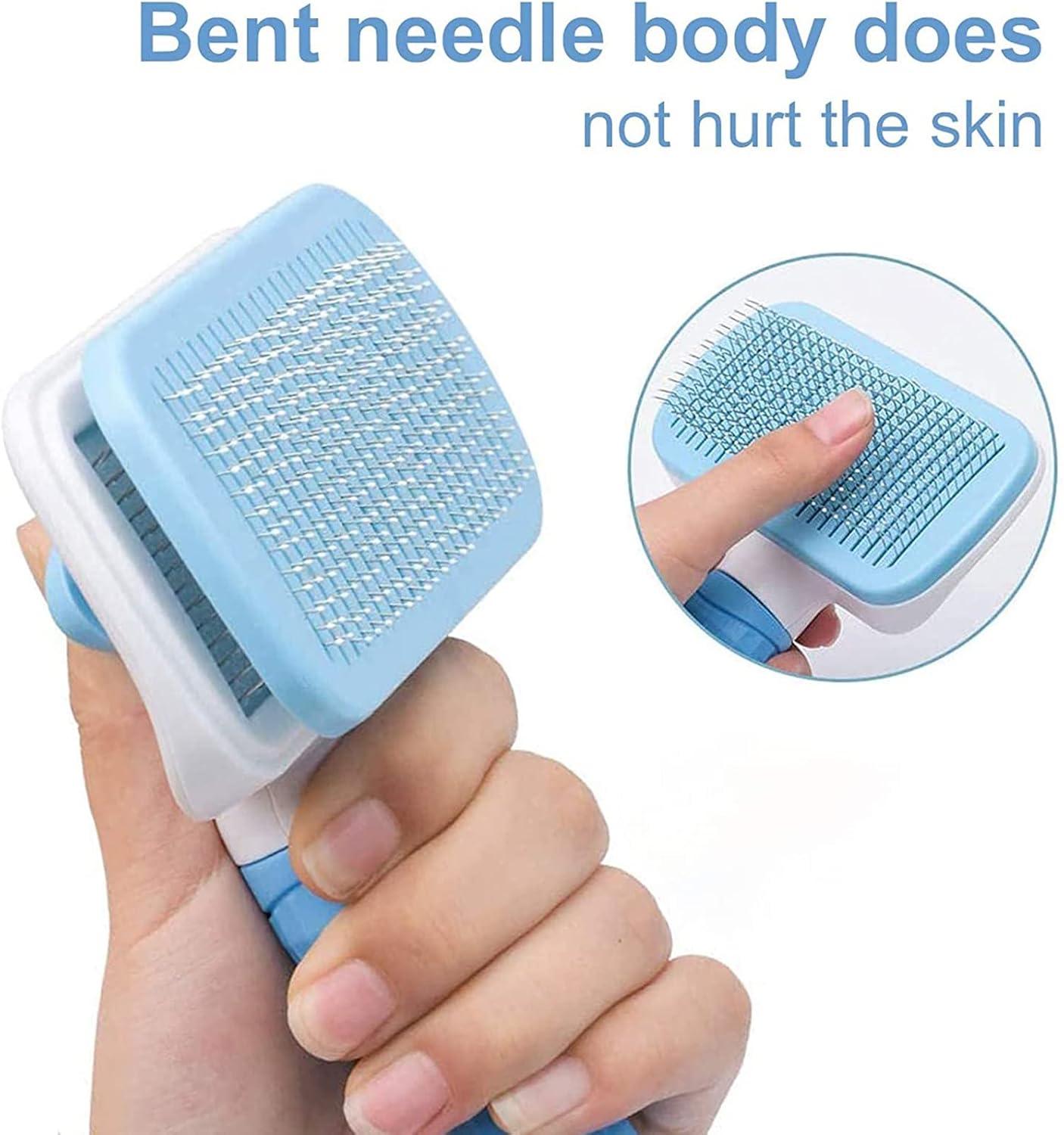 Dog Brush Cat Brush Grooming Comb,Self Cleaning | ObaPet