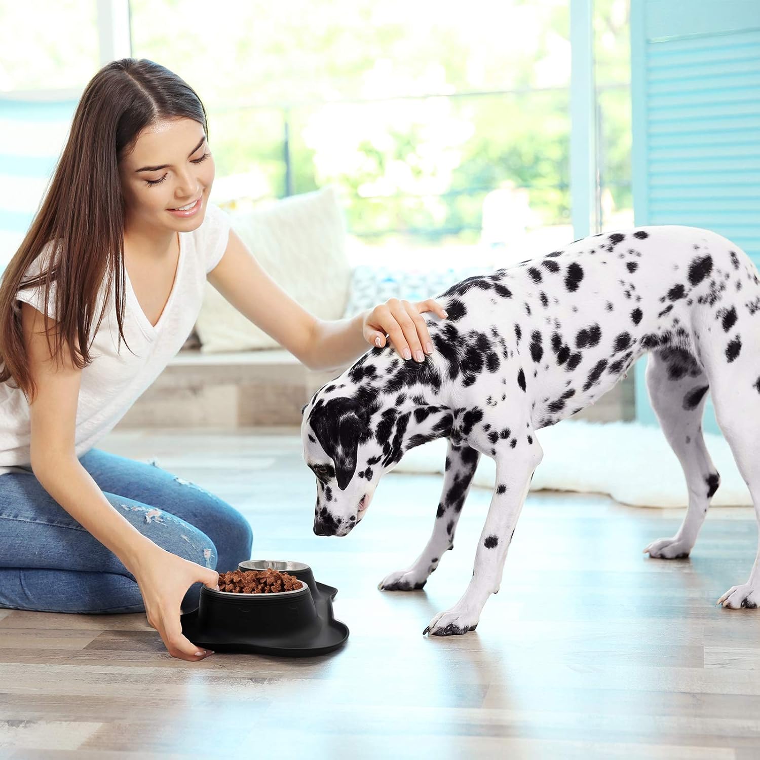 Dog Bowls, Puppy Bowl YOKA Double Stainless | ObaPet