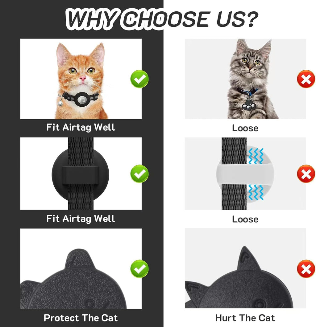 2 Pack Airtag Cat Collar Breakaway with | ObaPet