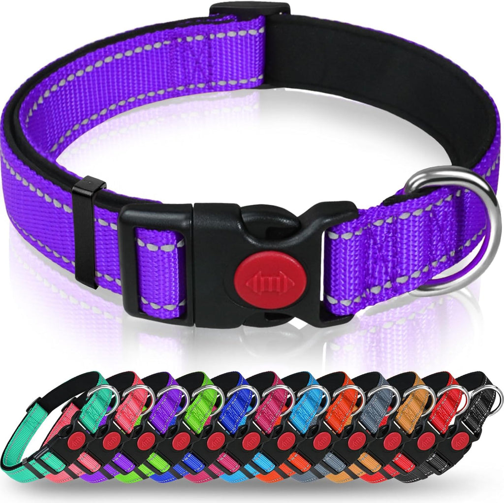 Taglory Reflective Nylon Dog Collar with Safety | ObaPet