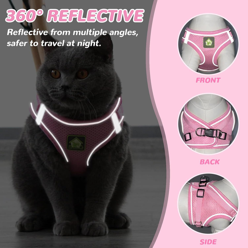 Cat Harness and Lead Set,Adjustable Reflective | ObaPet