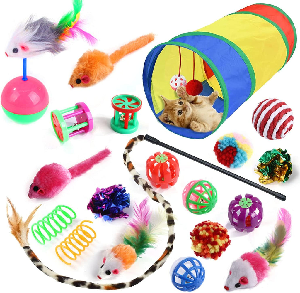 20 Pcs Cat Toys for Indoor Kitten, Collapsible | ObaPet