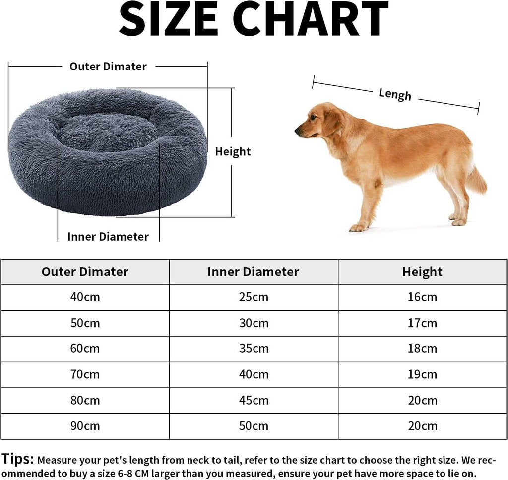 YOJOGEE Calming Donut Puppy Bed for Medium Small | ObaPet