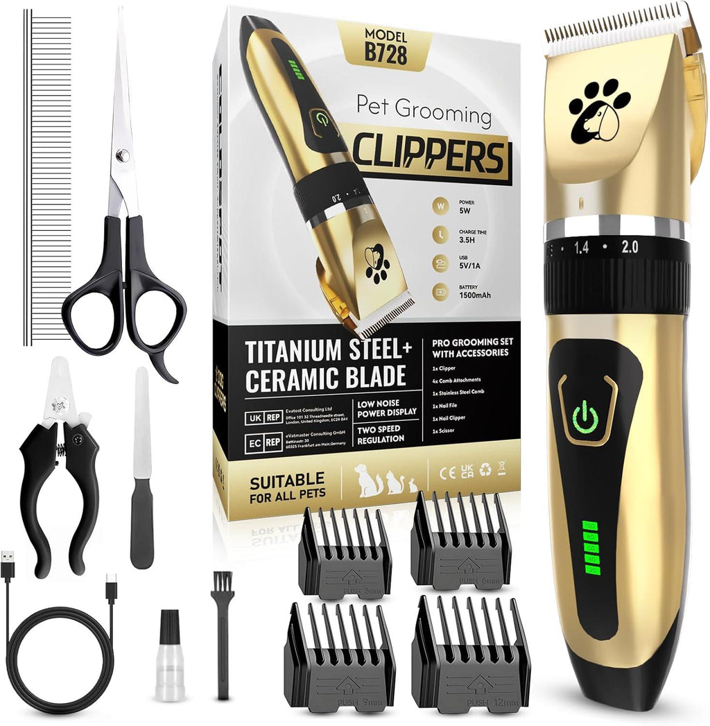 Dog Clippers Cordless, Professional Dog Trimmer, | ObaPet