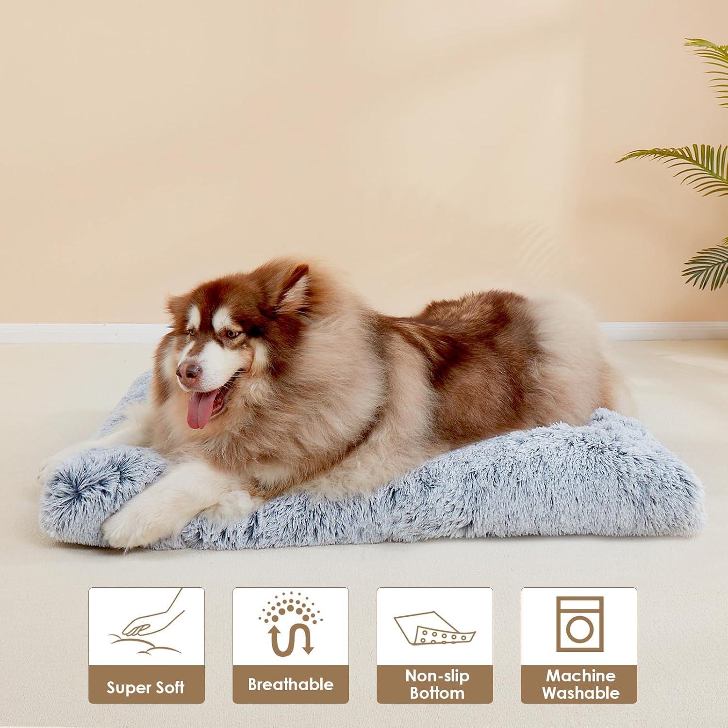 EHEYCIGA Calming Dog Bed Medium, Fluffy Anti | ObaPet