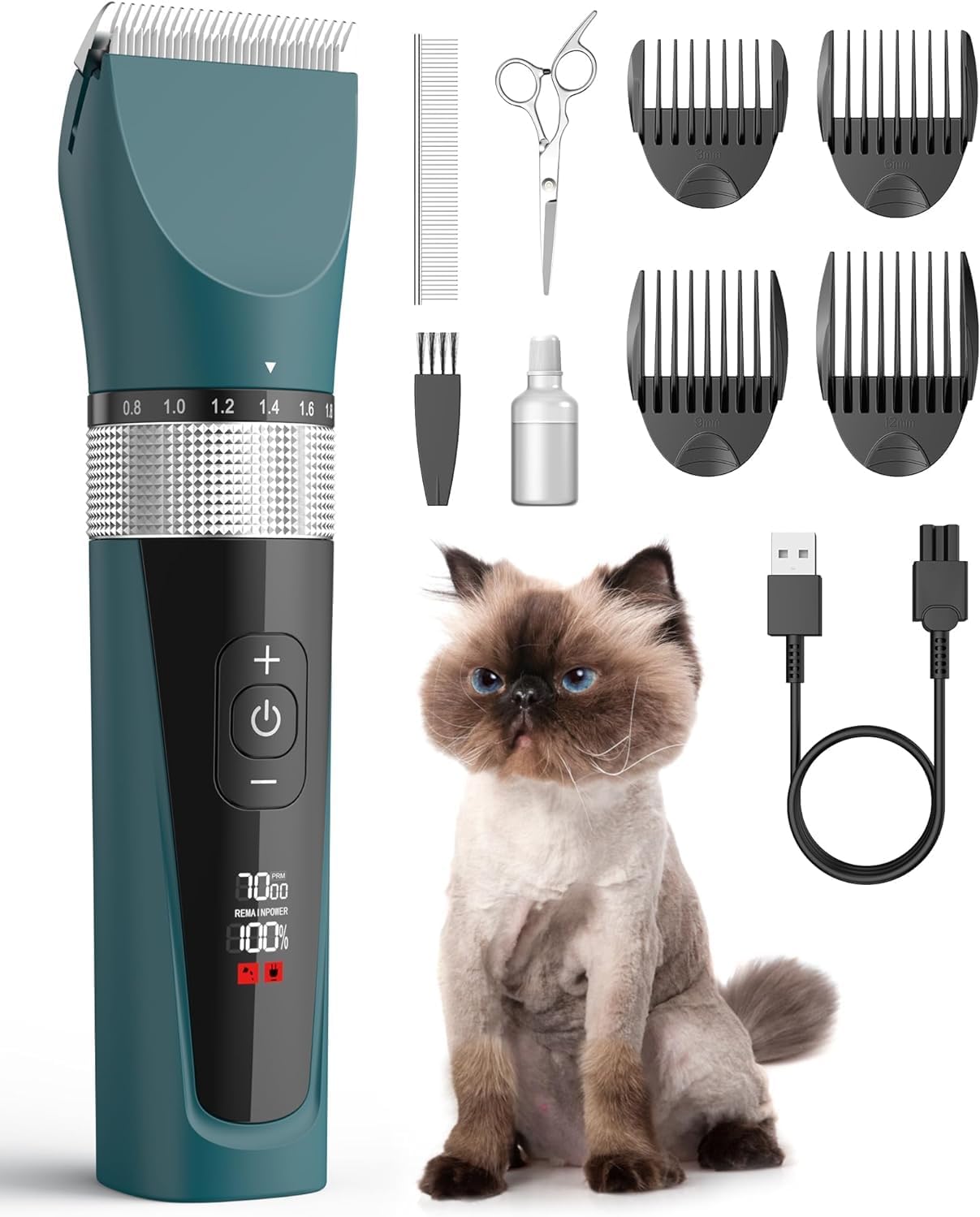 oneisall Cat Clippers for Matted Fur, 5-Speed | ObaPet