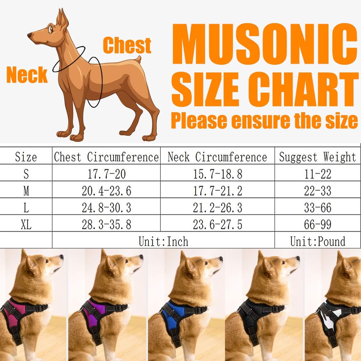Musonic No Pull Dog Harness Breathable | ObaPet