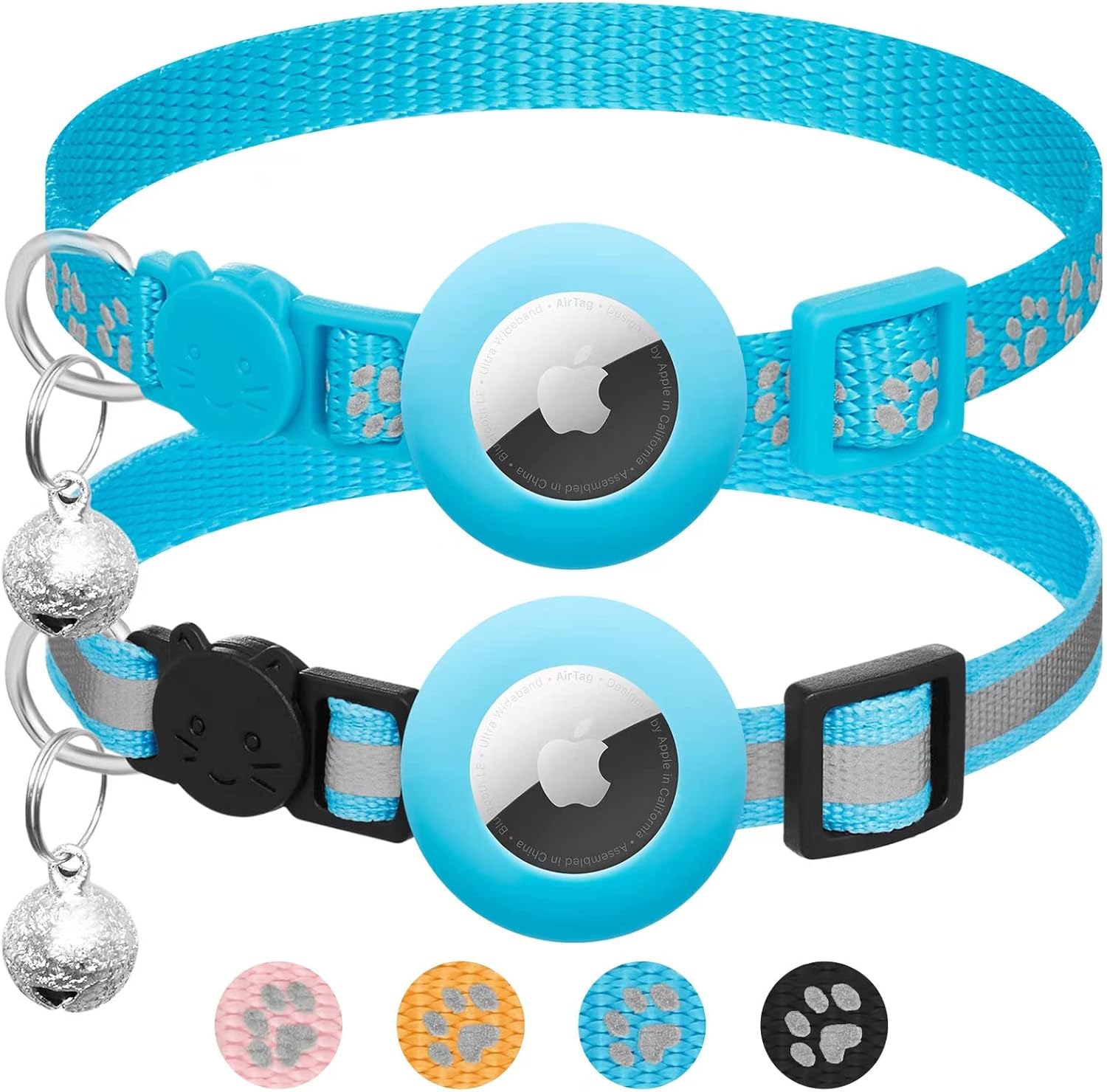 2 Pack Airtag Cat Collar Breakaway with | ObaPet