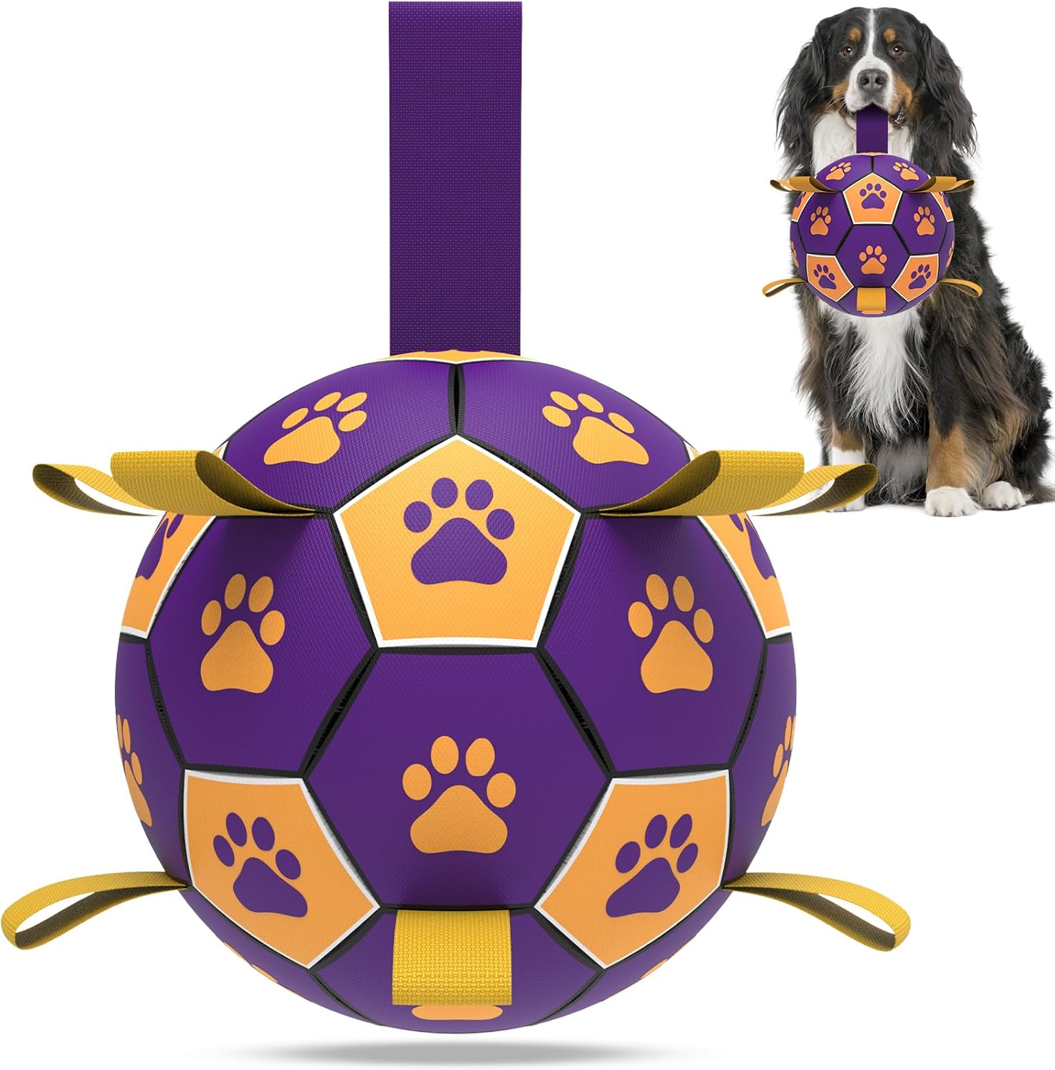 HETOO Interactive Dog Football Toys with Grab Tabs, Durable Dog Water Balls for Small Medium Breed, Indoor & Outdoor