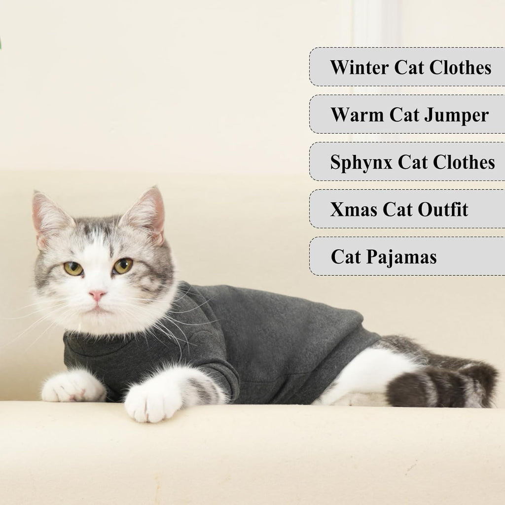 Cyponpy Cat Jumper Fleece Cat Clothing Winter | ObaPet