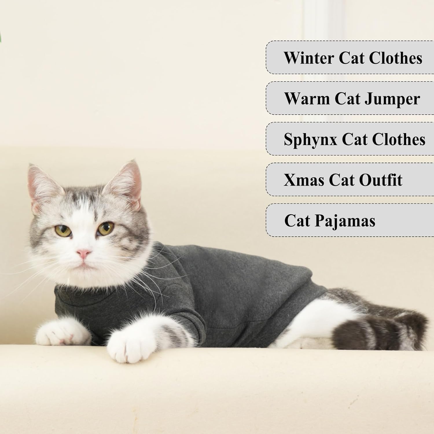 Cyponpy Cat Jumper Fleece Cat Clothing Winter | ObaPet